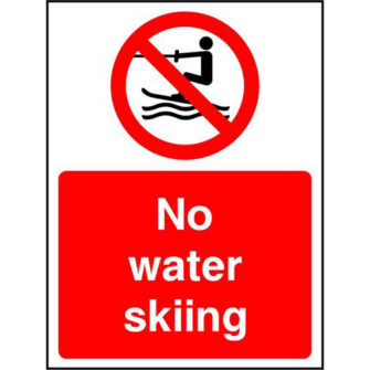 No water skiing
