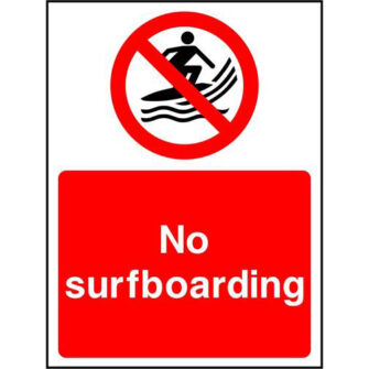 No surfboarding