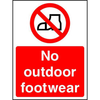 No outdoor footwear