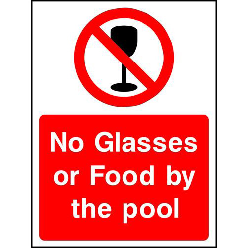 No glasses or Food by the pool 1 No glasses or Food by the pool