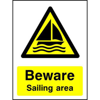 Beware sailing area
