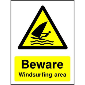 Beware Windsurfing area