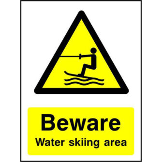 Beware Water skiing area