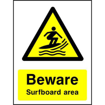 Beware surfboard area